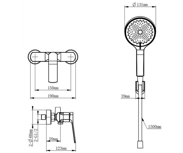 смеситель для душа WONZON & WOGHAND WW-B2585